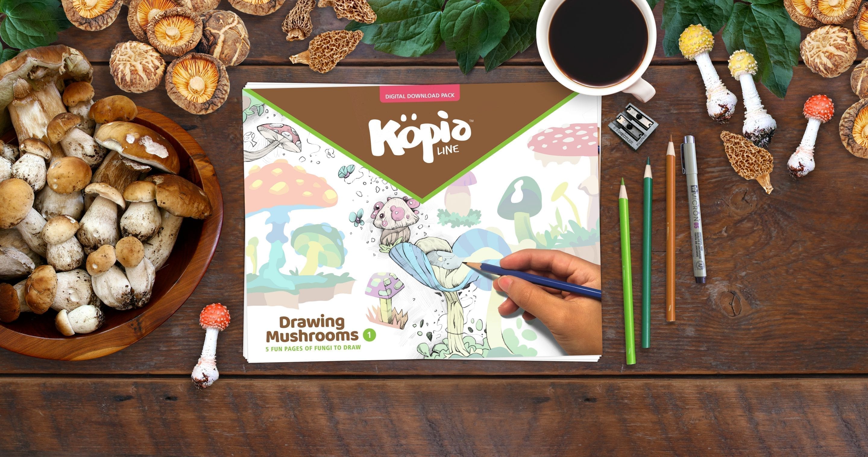 How to draw mushrooms drawing Kopiography Köpialije